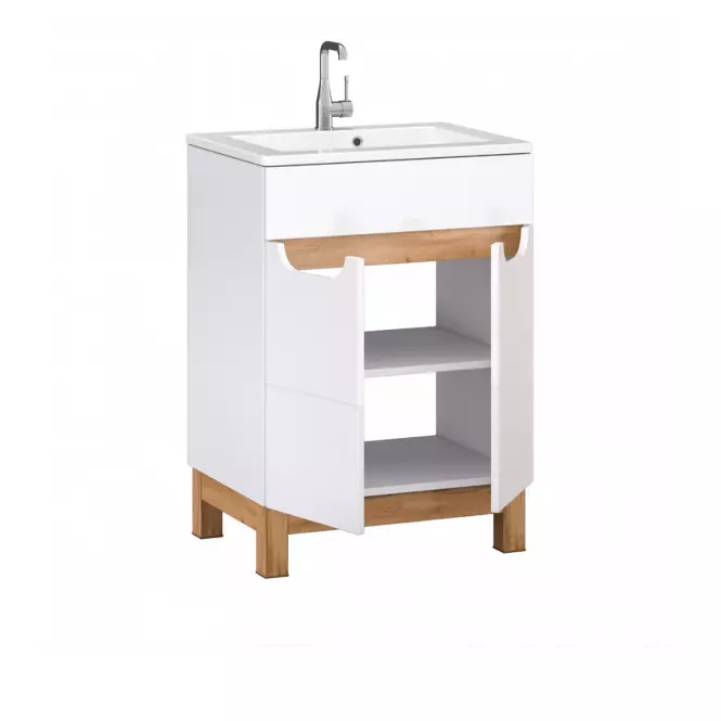 Fürdőszobaszekrény  mosdókagyló alá Bafi 2D 60 cm,3
