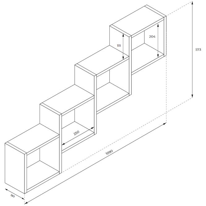 Falipolc NR 8 Platina szürke