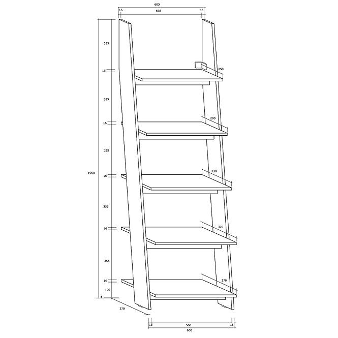 Regál Rack 60 fehér 