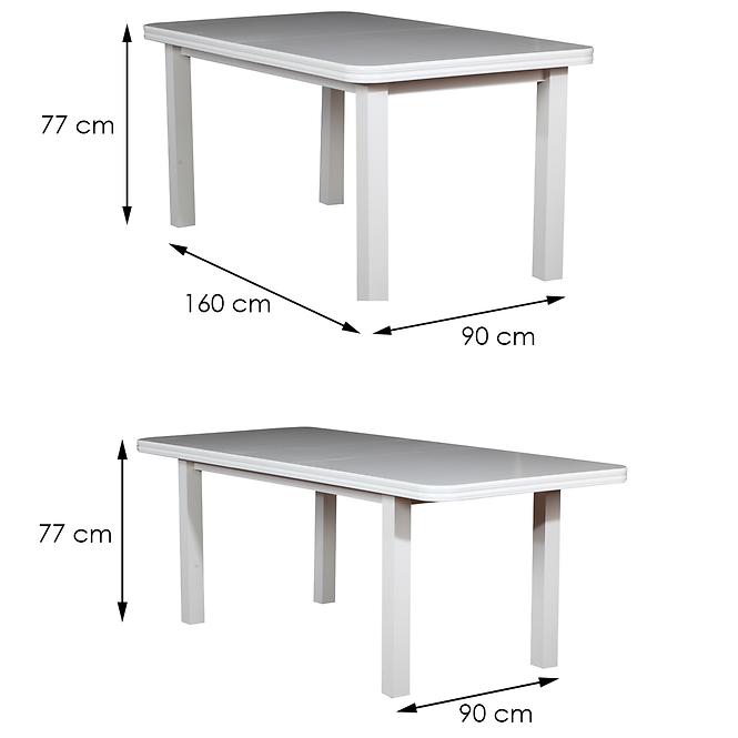 Asztal ST14 160X90+40 fehér