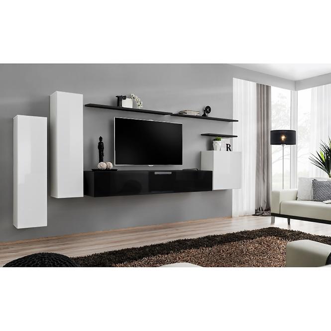 Fali szekrény RTV Switch SW1 čierna,6