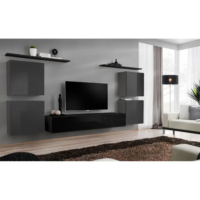 Fali szekrény RTV Switch SW1 fekete