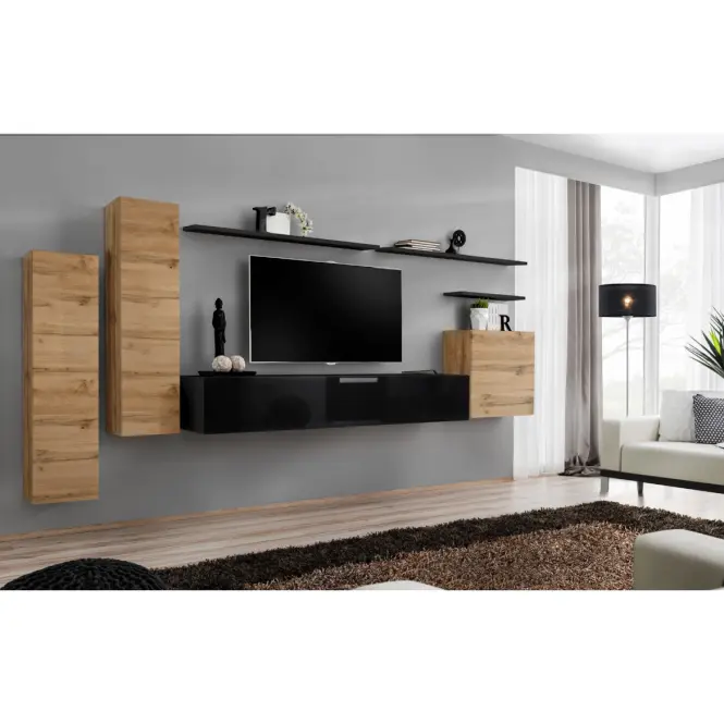 Fali szekrény RTV Switch SW1 fekete