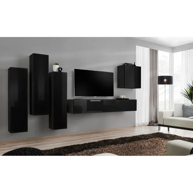 Fali szekrény RTV Switch SW1 fekete