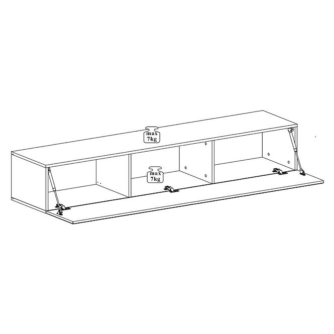 Fali szekrény RTV Switch SW1 Grafit