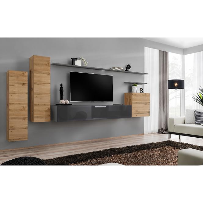 Fali szekrény RTV Switch SW1 Grafit,4