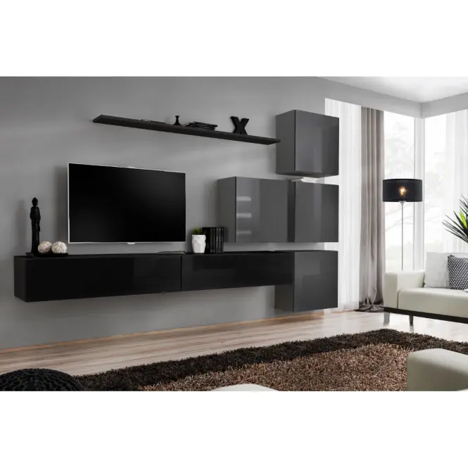 Fali szekrény RTV Switch SW2 fekete