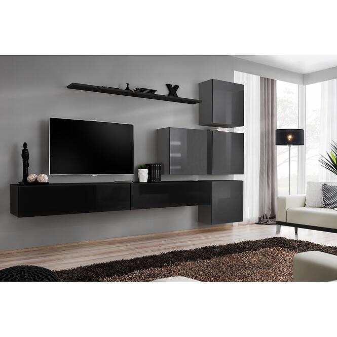 Fali szekrény RTV Switch SW2 fekete,10