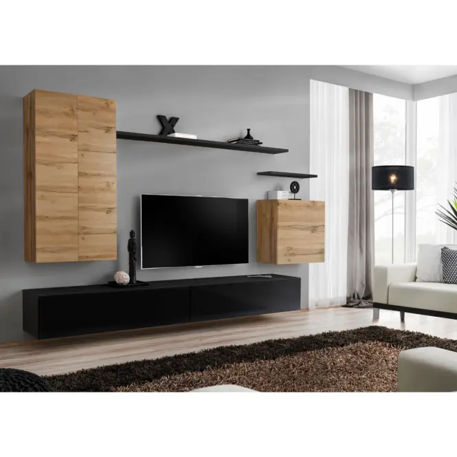 Fali szekrény RTV Switch SW2 fekete