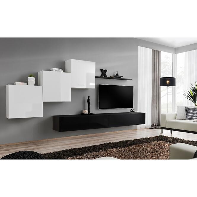Fali szekrény RTV Switch SW2 fekete,5