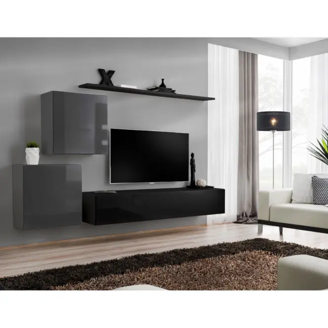 Fali szekrény RTV Switch SW2 fekete