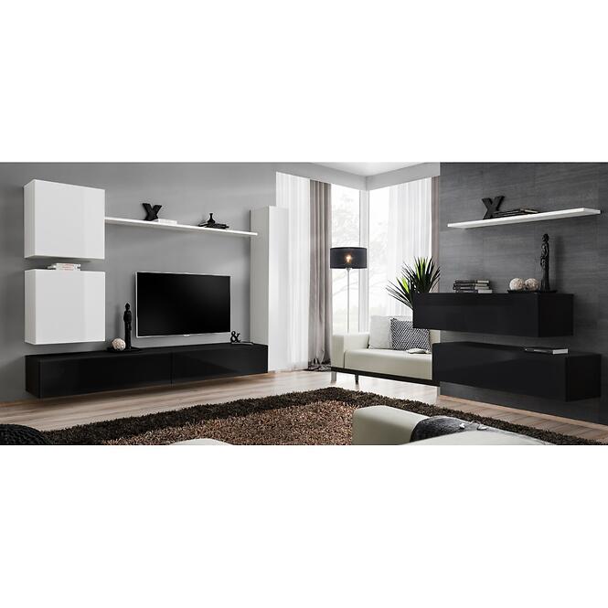 Fali szekrény RTV Switch SW2 fekete,9