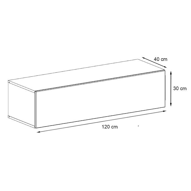 Fali szekrény RTV Switch SW2 Grafit,2