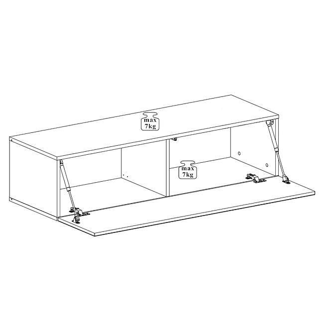 Fali szekrény RTV Switch SW2 Grafit,3