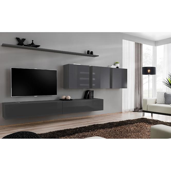 Fali szekrény RTV Switch SW2 Grafit,7