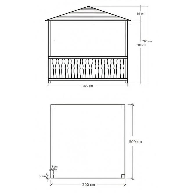 Pavilon 3x3x2,7 m