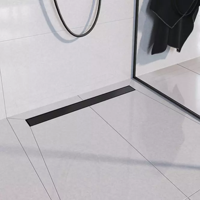Lineáris vízelvezetés  megfordítható Duplex fekete ABS+Inox 700