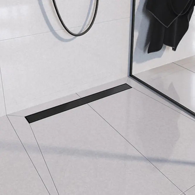 Lineáris vízelvezetés  megfordítható Duplex fekete ABS+Inox 800