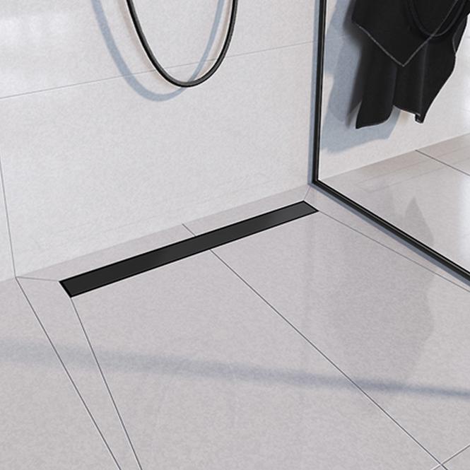 Lineáris vízelvezetés  megfordítható Duplex fekete ABS+Inox 800