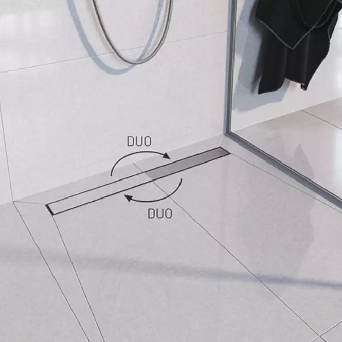 Lineáris vízelvezetés megfordítható Duplex Abs+Inox 600
