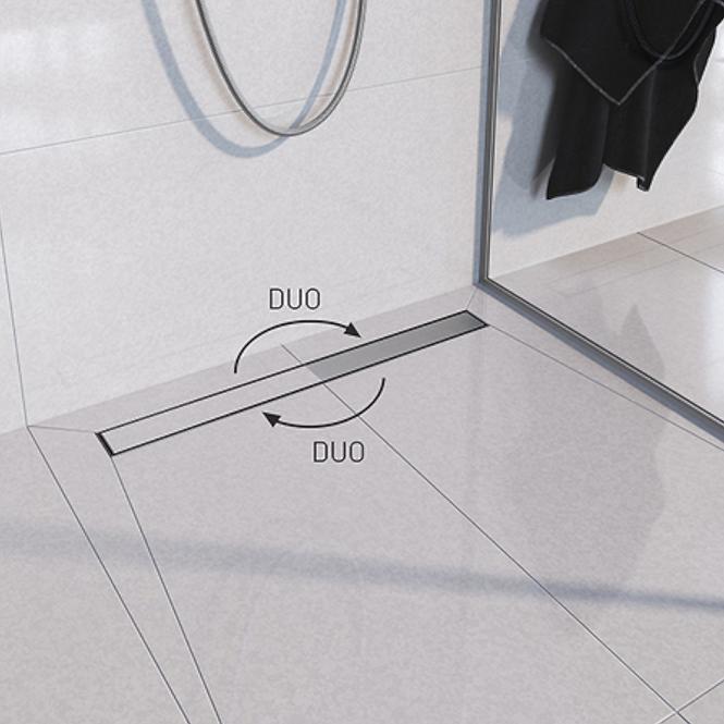 Lineáris vízelvezetés megfordítható Duplex Abs+Inox 800