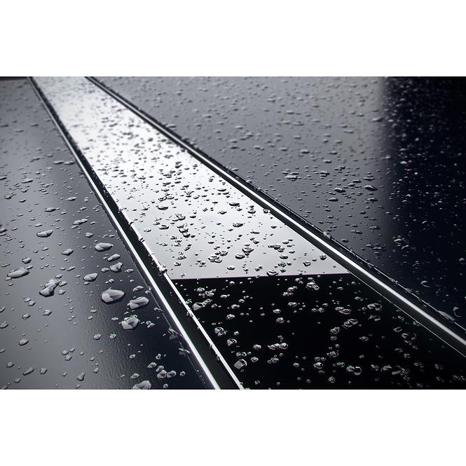 Lineáris vízelvezetés Inox fekete üveg 700