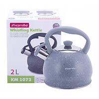 Acél vízforraló síppal, 2,0 l (2 színben)