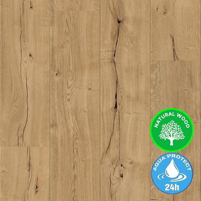 Padló furnérozott tölgy Bradford 8.5mm Veneer Parquet Aqua O273