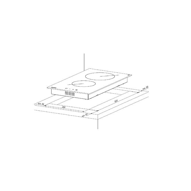 Kerámia főzőlap PKA 30830 30CM fehér