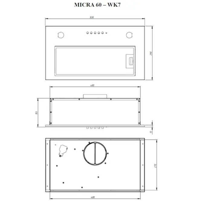 Páraelszívó WK-7 MICRA 60 fehér,4