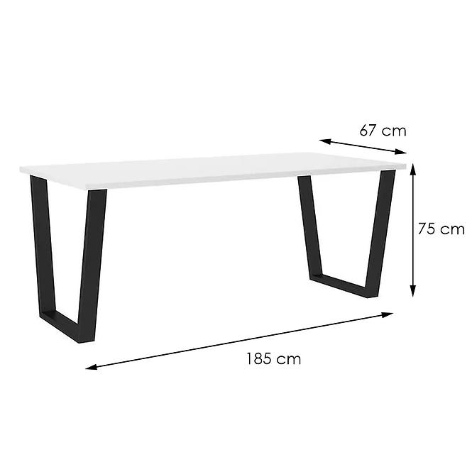 Asztal Cezar 185x67 – fehér