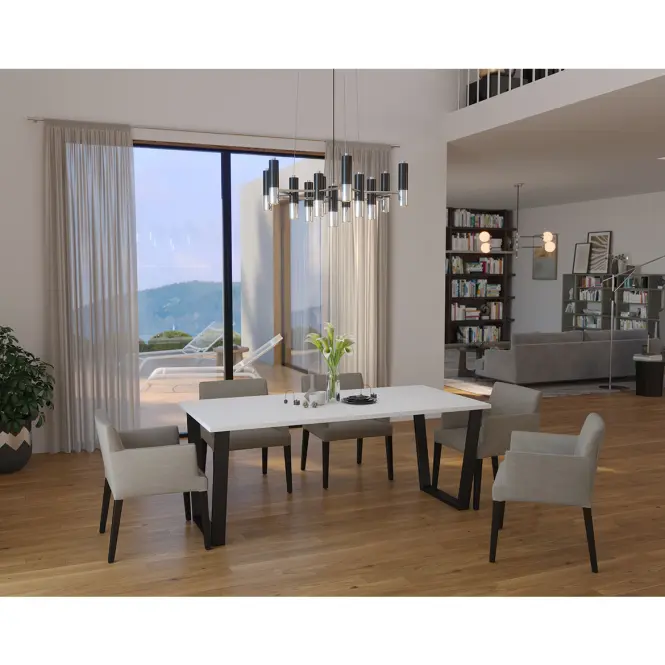 Asztal Cezar 138x90 – fehér,3