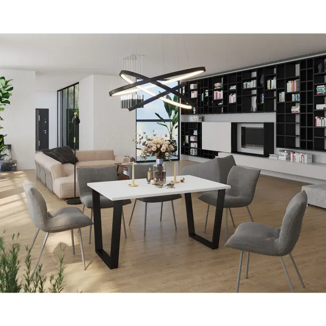 Asztal Cezar 138x90 – fehér,4