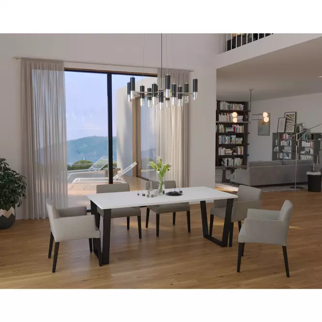 Asztal Cezar 185x90 – fehér