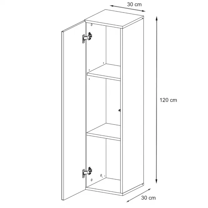 Fali szekrény Switch SW2 fekete,2