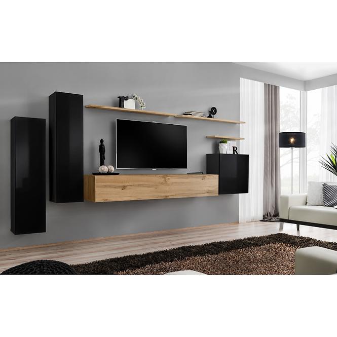 Fali szekrény Switch SW3 fekete,3