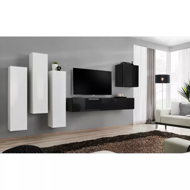 Fali szekrény Switch SW3 fekete,5