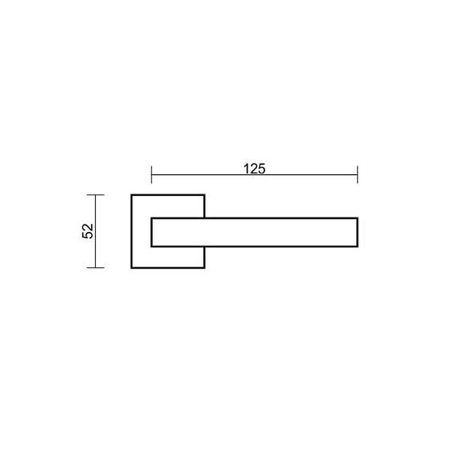 Belső Ajtókilincs WARNA R67F réz szatén