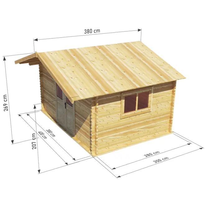 Szerszámosház MAX 4x3 m padló nélkül,3