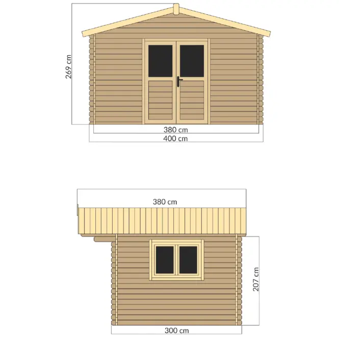 Szerszámosház MAX 4x3 m padló nélkül