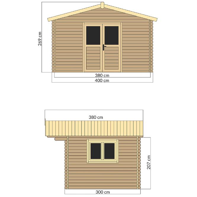 Szerszámosház MAX 4x3 m padló nélkül