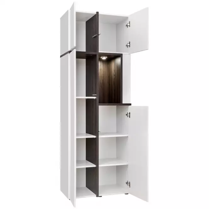 Vitrin Cross Biely/perla Elm