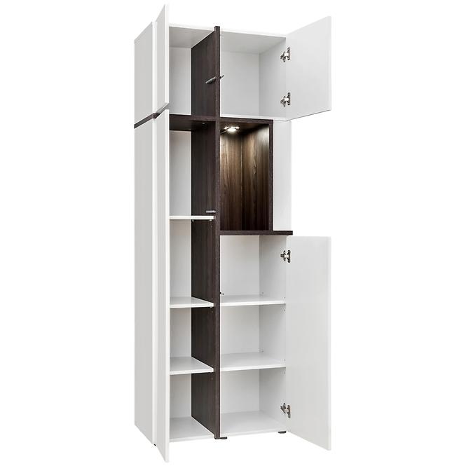 Vitrin Cross Biely/perla Elm