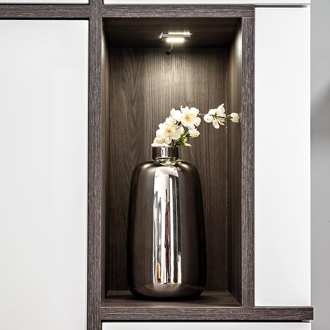 Vitrin Cross Biely/perla Elm