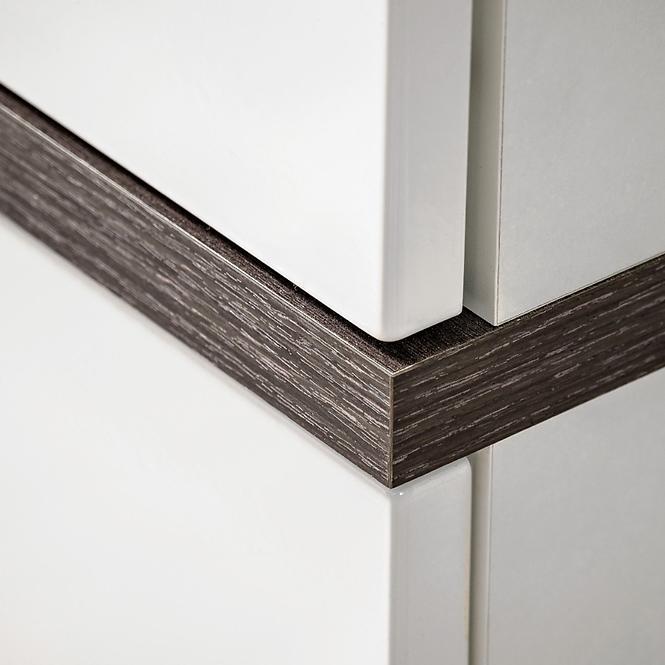 Vitrin Cross Biely/perla Elm