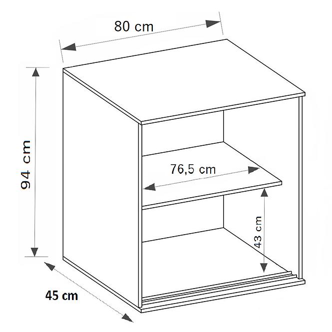 Komód Tablet T5 80 tölgy sonoma