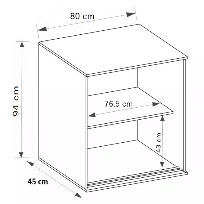 Komód Tablet T6 80 fehér