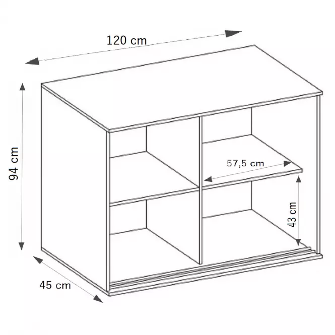 Komód Tablet T4 120 fehér,2