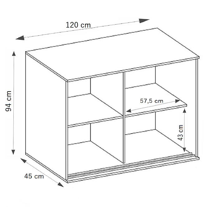 Komód Tablet T5 120 fehér