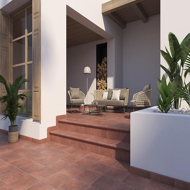 Csempe Lábazatok Rodapie Capri Rojo 8/32,5